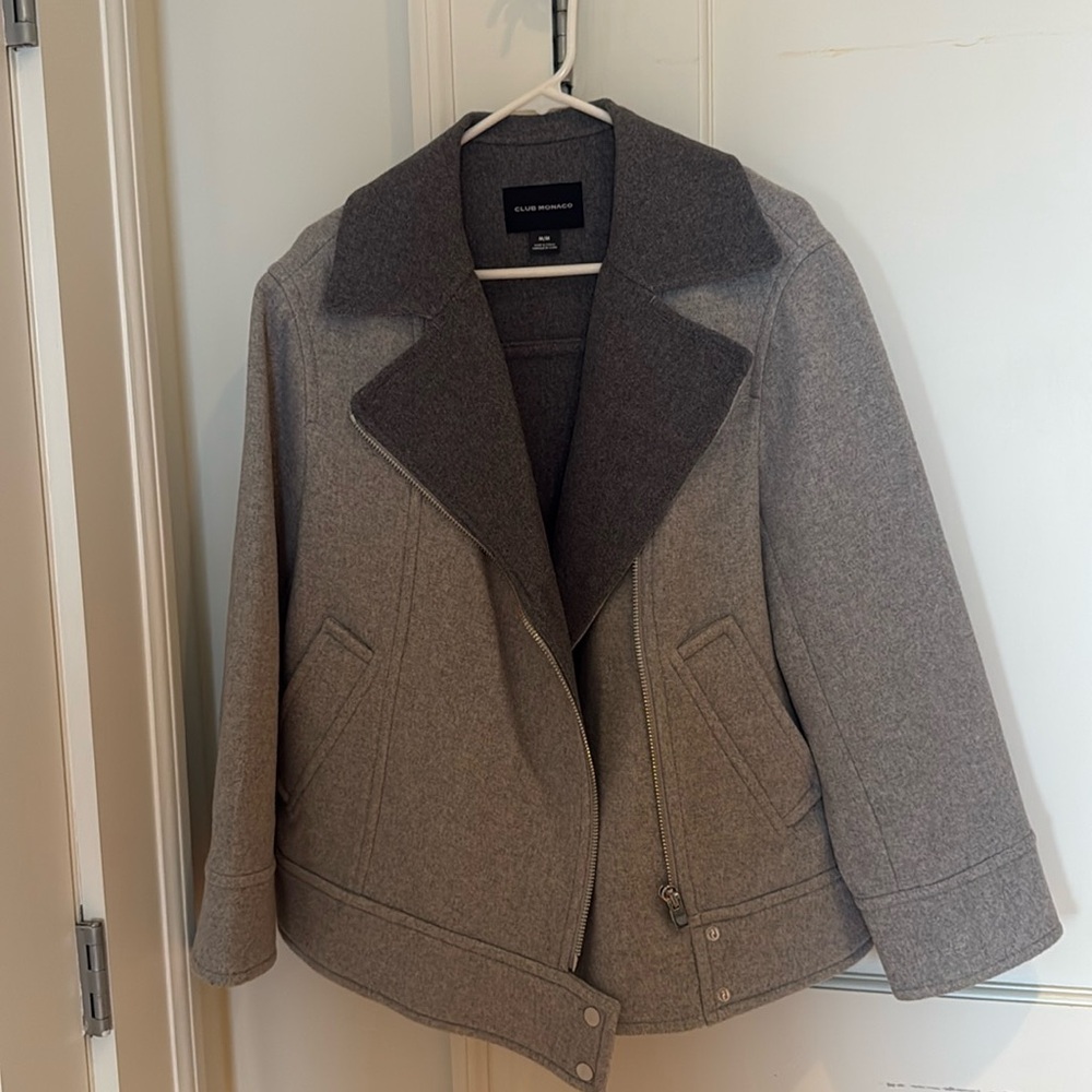 Club Monaco Gray Wool-Blend  Jacket